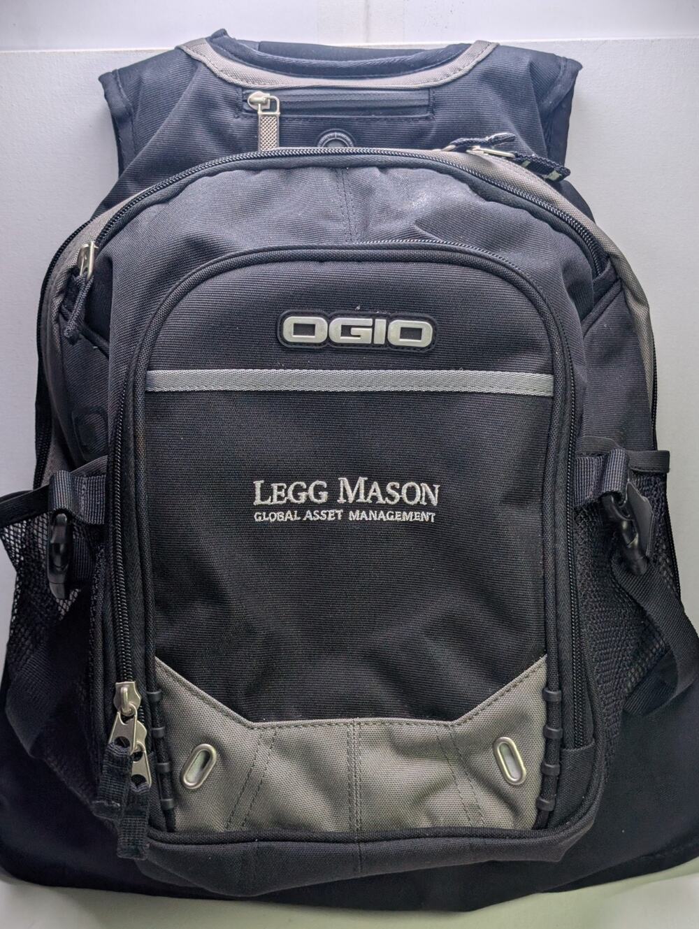 OGIO Street Laptop Backpack Black GrayLegg Mason Embroidered Tech Organizer